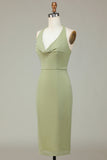 Robe de demoiselle d’honneur Licou Sauge poussiéreuse