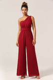 Bourgogne Chiffon Convertible Demoiselle d’honneur Combinaisons