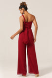 Bourgogne Chiffon Convertible Demoiselle d’honneur Combinaisons