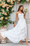 Dentelle ivoire Asymétrique détachable Train Bohème Robe de mariée