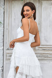 Dentelle ivoire Asymétrique détachable Train Bohème Robe de mariée