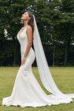 Simple sirène Ivoire dos nu Boho robe de mariée
