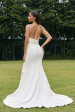 Simple sirène Ivoire dos nu Boho robe de mariée