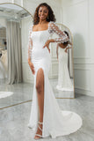 Robe de mariée dos nu sirène ivoire papillons