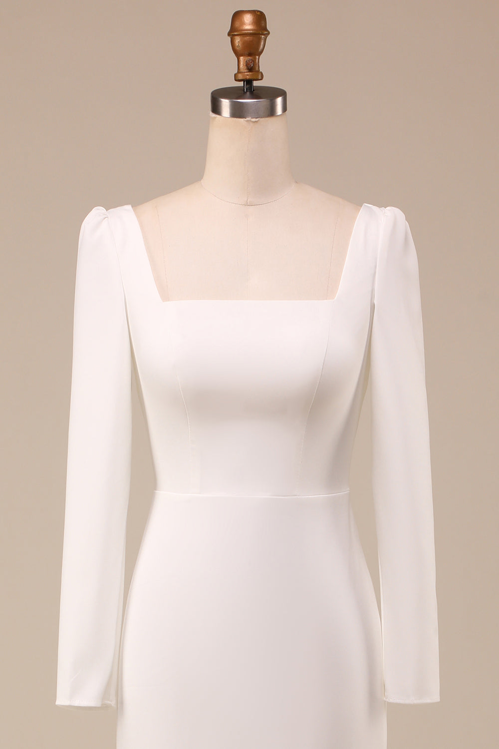 Queendancer Femmes Ivoire Robe De Mariée Sirène Col Carré Robe De ...