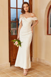 Simple Off the Shoulder Boho Robe de mariée