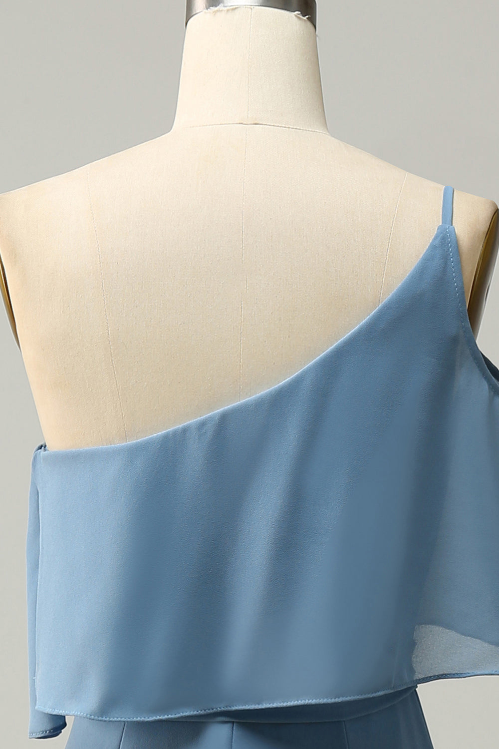 Gaine Une épaule bleu Plus Taille Robe de demoiselle d’honneur avec limon