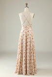 Robe de demoiselle d’honneur Boho à fleurs blanches avec volants