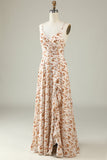 Robe de demoiselle d’honneur Boho à fleurs blanches avec volants