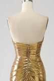 Sirène d’or bustier longue robe de bal avec fente