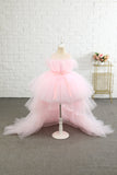 Robe rose haute fleur basse fille