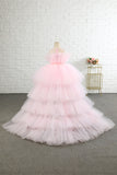Robe rose haute fleur basse fille
