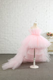 Robe rose haute fleur basse fille