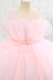 Robe rose haute fleur basse fille