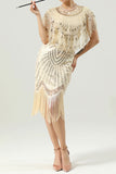 Robe Gold Gatsby Glitter Fringe années 20