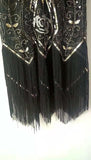 Green Sequins Glitter Fringe Robe des années 20