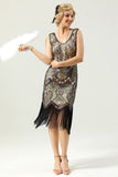 Robe Golden Fringe des années 20