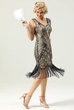 Robe Golden Fringe des années 20