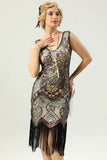 Robe Golden Fringe des années 20