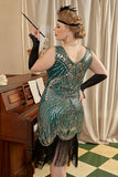 Gatsby Robe Flapper à franges Roaring Grande taille Robe des années 20