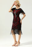 Robe à paillettes noir et or 20 avec manches Batwing