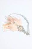 Rougir 20 Bandeau à paillettes perlés avec plume