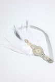 Rougir 20 Bandeau à paillettes perlés avec plume