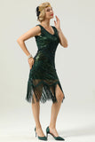 20 Retro White Sequins Fringe Robe