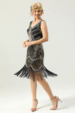 20 Retro White Sequins Fringe Robe