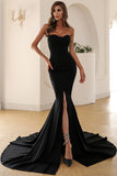 Sirène noire chérie longue robe de soirée de vacances