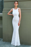 Robe formelle sirène blanche