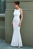 Robe formelle sirène blanche