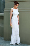 Robe formelle sirène blanche