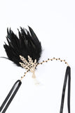 Bandeau de plumes noir des années 20