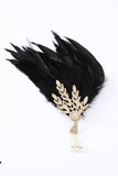 Bandeau de plumes noir des années 20