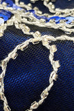 V Col Bleu Robe des années 20