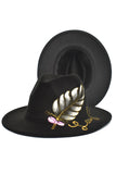 Chapeau melon imprimé Black Heart des années 20