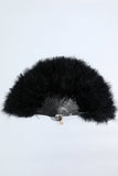 Gatsby Black Feather Ventilateur pliant