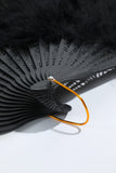 Gatsby Black Feather Ventilateur pliant