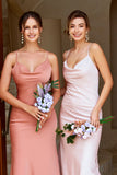 Gaine Spaghetti Straps Blush Robe de demoiselle d’honneur