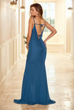 Robe de demoiselle d’honneur bleu encre haute-basse