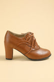 Talons Chunky en cuir noir