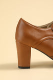 Talons Chunky en cuir noir